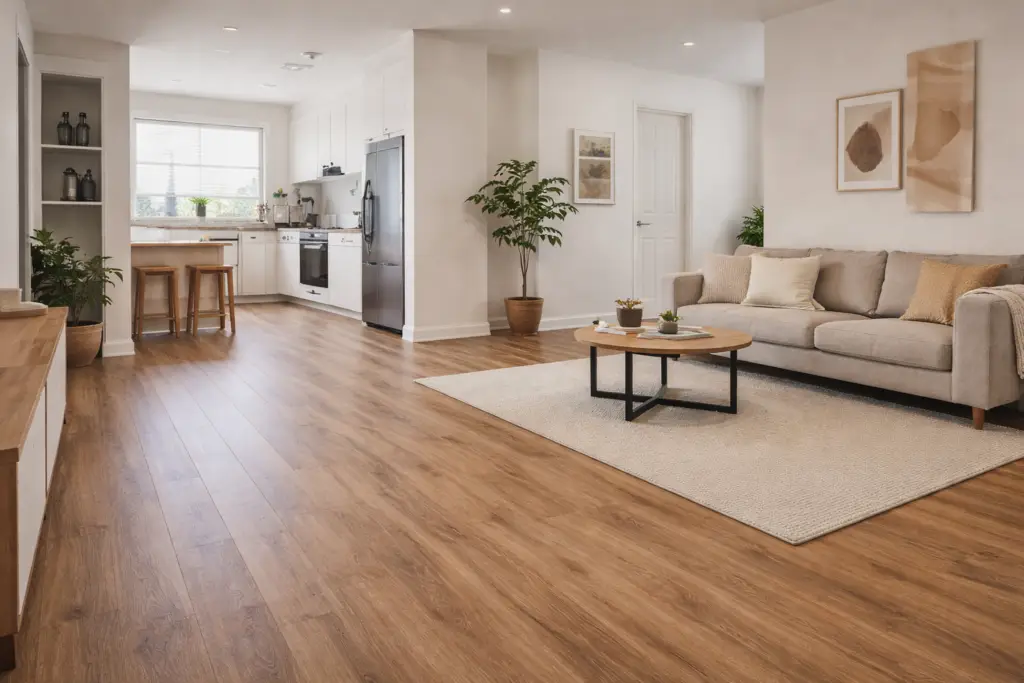 Professional SPC flooring installation in a Nairobi apartment