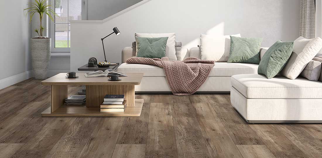 Wood-look SPC flooring with realistic timber grain finish for Kenya homes and offices